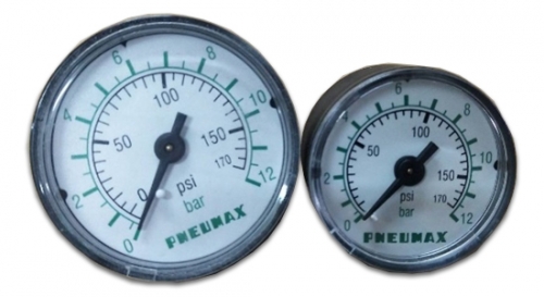 PRESSURE GAUGE 0-12 BAR Dia.40 mm.