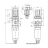 Filter pressure regulator Lubricator G1/4" 20µ ,0-12 BAR SIZE1